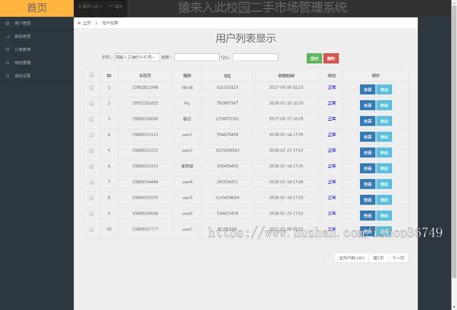 jsp+ssm+mysql实现的校园二手市场交易平台源码