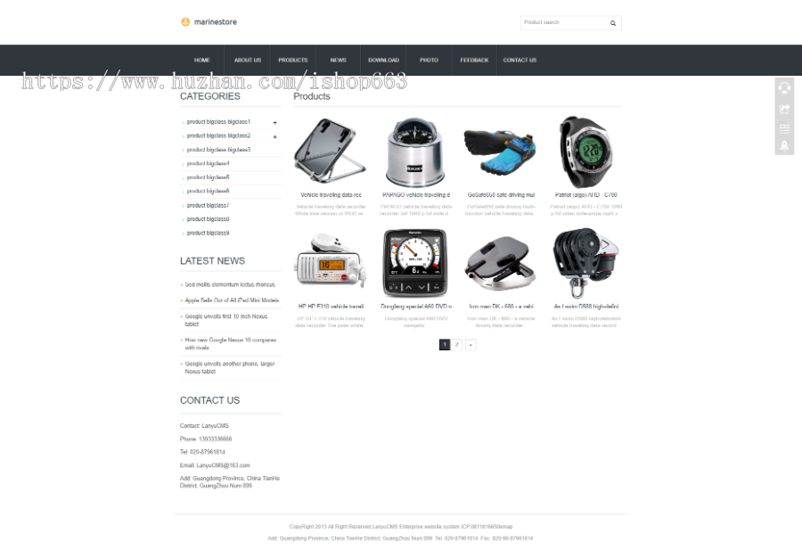 宽屏响应式模板 英文外贸网站源码PHP伪静态html手机自适应带后台和手机端适合SEO优化 