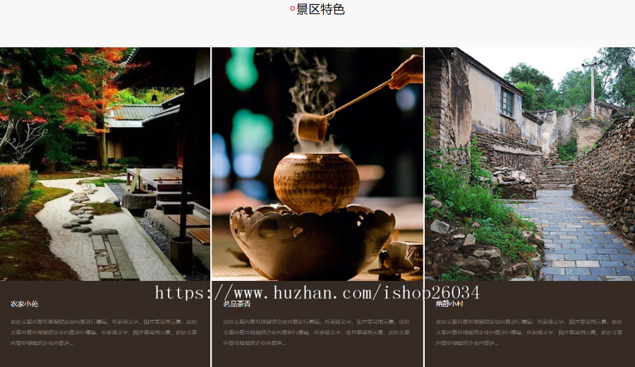 响应式民宿景区旅游类网站模板 -企业站-qyz126