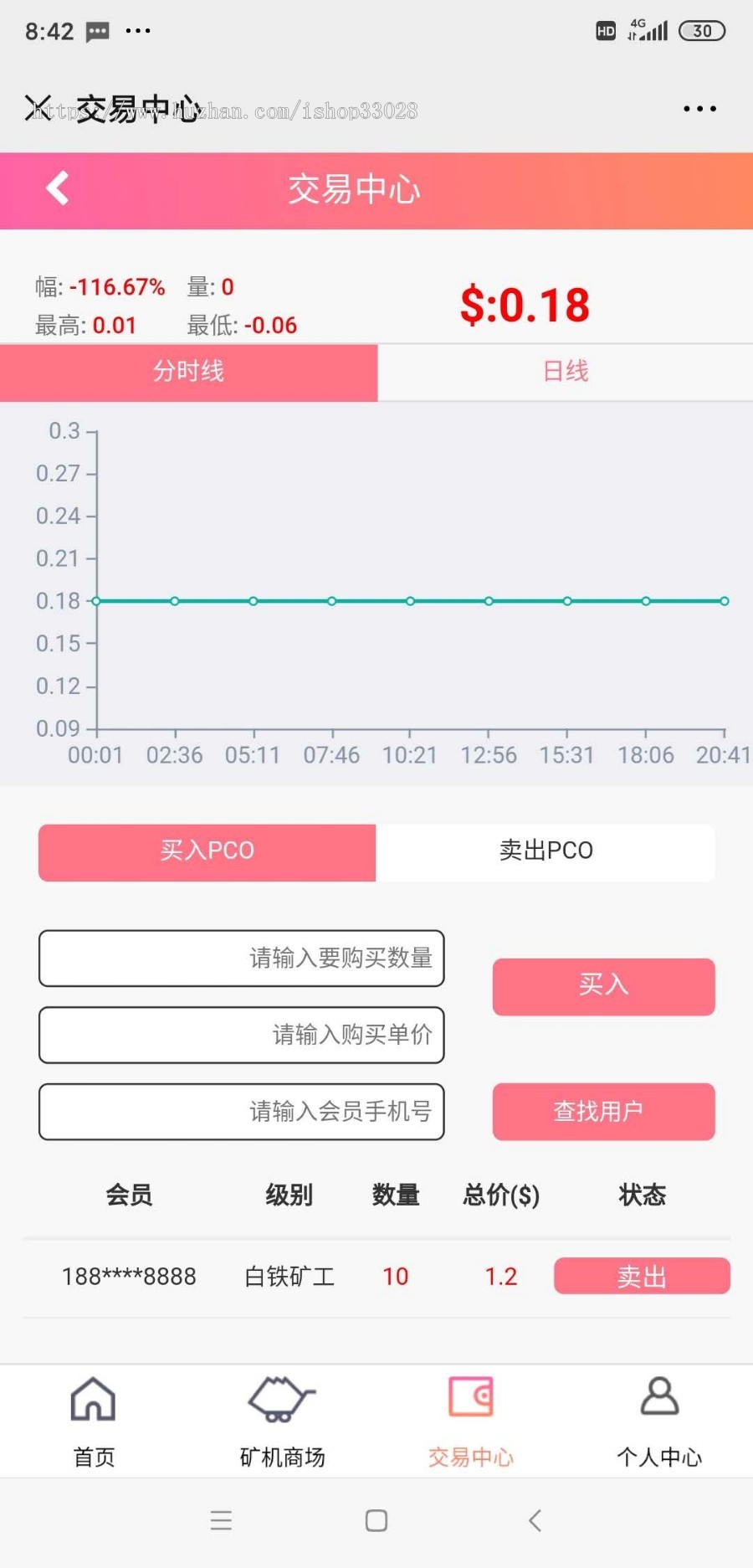 【已修复】PCO区块链挖矿系统源码/非GEC超人性化/H5云矿机cbt矿池源码/带交易系统