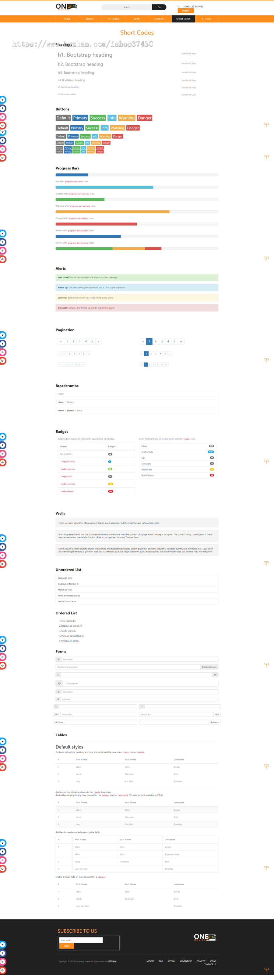 高端大气自适应电影影视视频门户网站html5模板