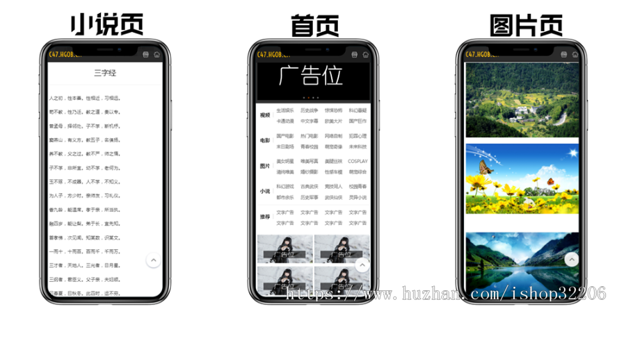 【有演示站】苹果CMS模板 X影视图文小说整站 X站吸粉H站引流自动采集