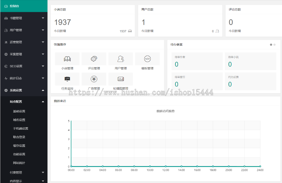【新版】小说源码自动采集+【深度seo优化】+wap自适应=小说网站源码 (原创模板 )