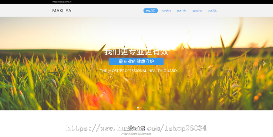 响应式医疗机构类网站模板-企业站-qyz148