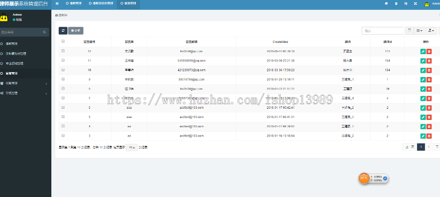 律师事务所展示平台门户网站源码带后台fastadmin系统自适应手机全开源（支持二开）