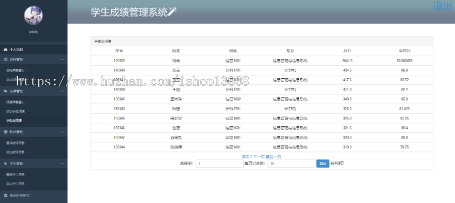 java web学生成绩管理系统+数据库