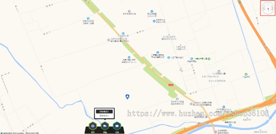 高德地图旋转定位右上角眼睛可翻转地图位置