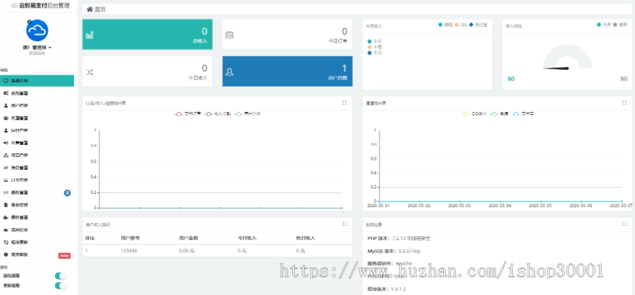 【2020】运营版彩虹易支付源码二开版 可对接码支付/官方/易支付 开源版全解密
