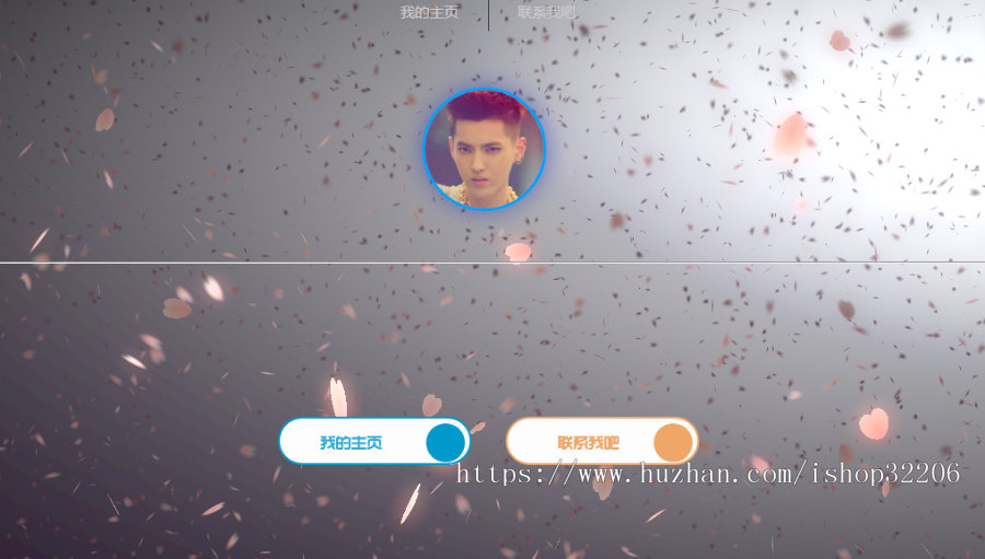 【有演示站-C29】简约个人主页-粉色飘花 动态【HG源码】