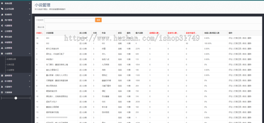 【迅炎科技】小说分销商城系统软件（承接：源码二开、定制开发）