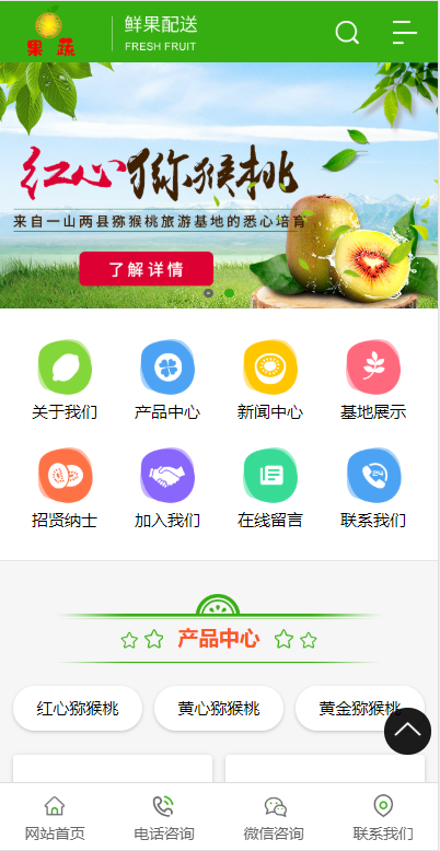 蔬菜果蔬鲜果配送类网站模板-企业站-qyz4