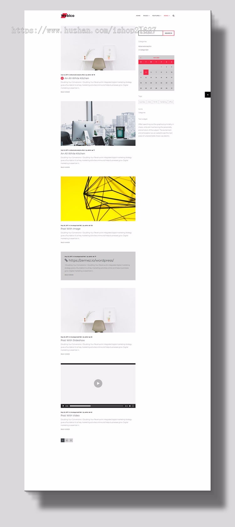 wordpress主题模板网页设计行业自适应博客企业整站源码二次开发 