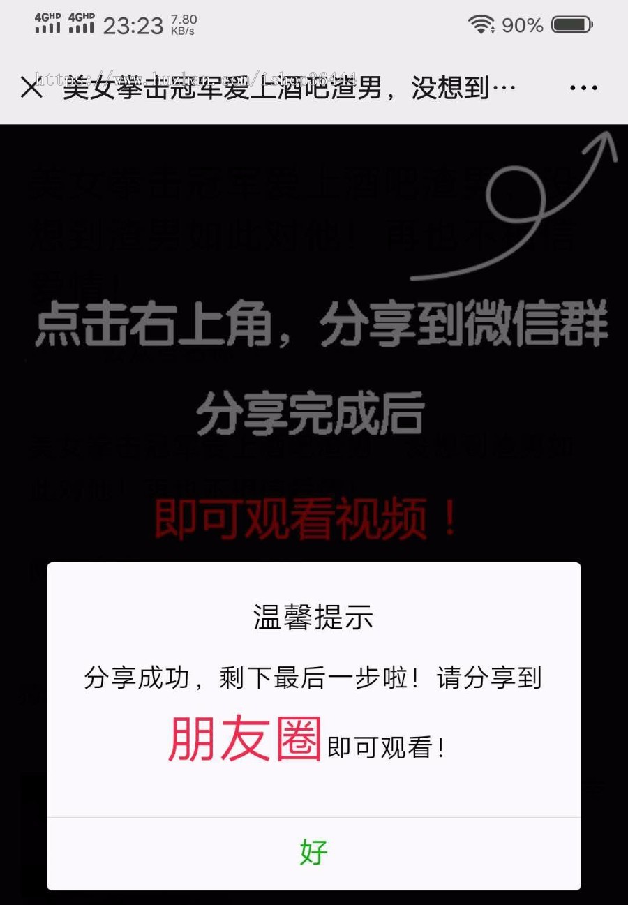 微信视频强制转发程序【到设置时间自动弹出转发提示】域名池+地区判断防封+返回量广告