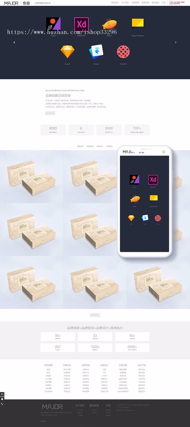 加固版dede响应式品牌战略营销设计类网站dedecms织梦模板（自适应手机端）