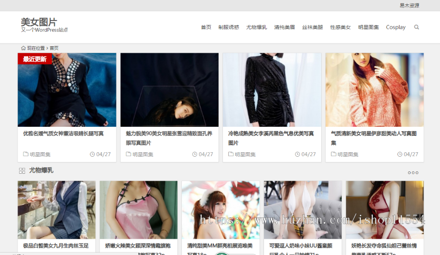 WordPress主题带整站数据，自动采集美女图片站 