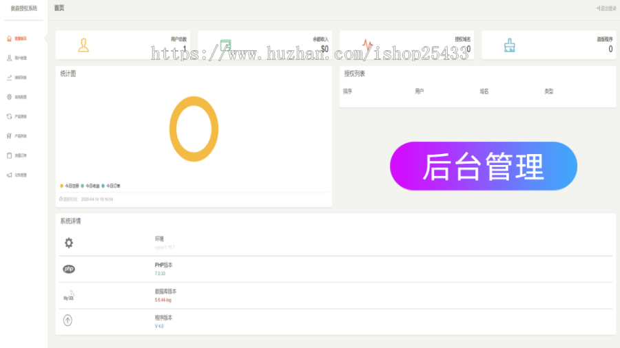 PHP域名授权系统网站授权系统+代理功能
