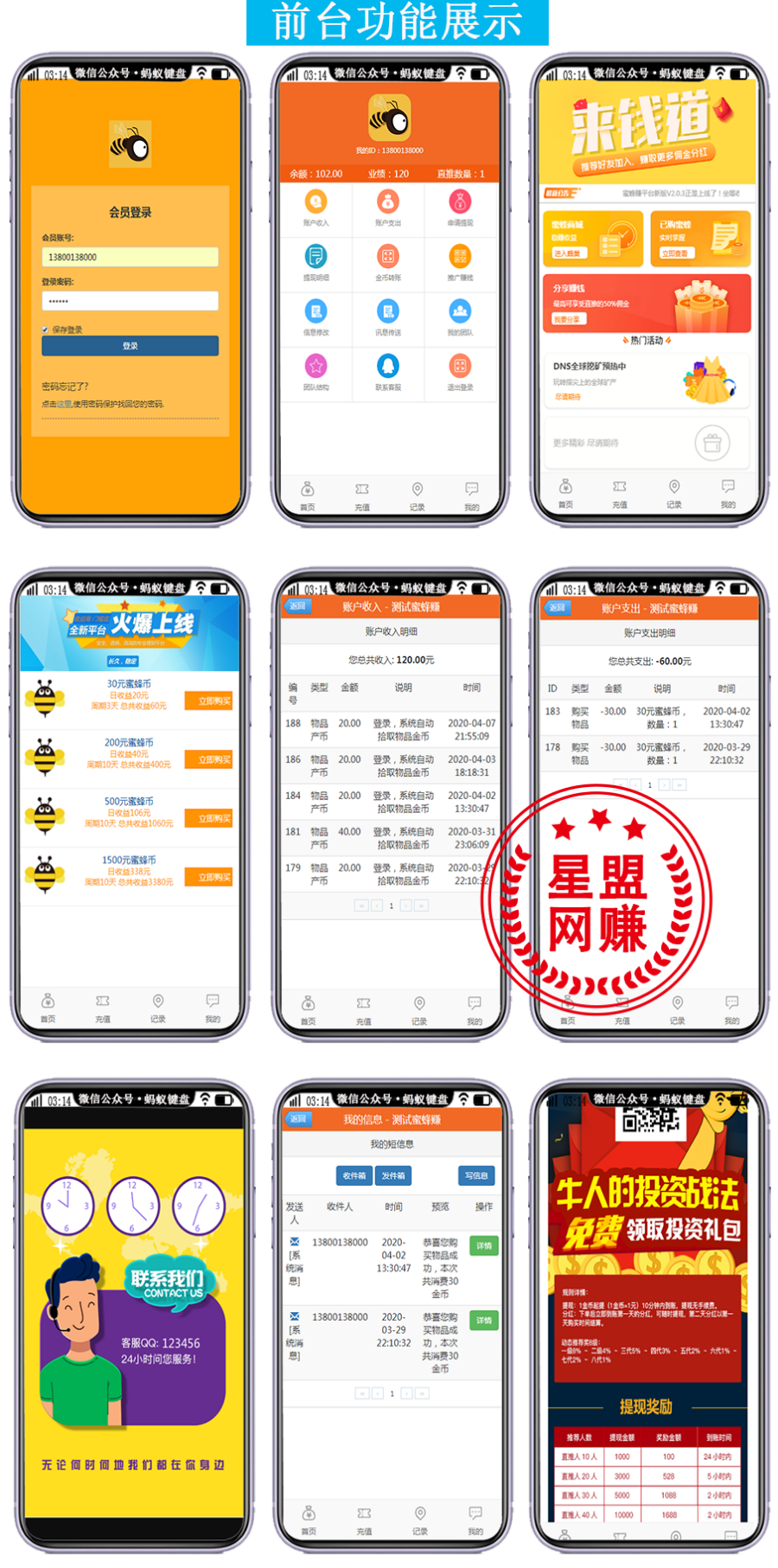 【千元保证金】养蜜蜂区块链自动挂机赚钱资金分销模式矿机挖矿投资理财虚拟货币运营级