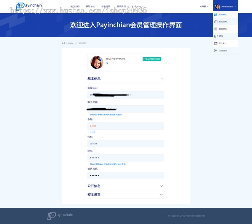 USDT链上支付平台 API接入实现USDT-ERC20/TRC20充提