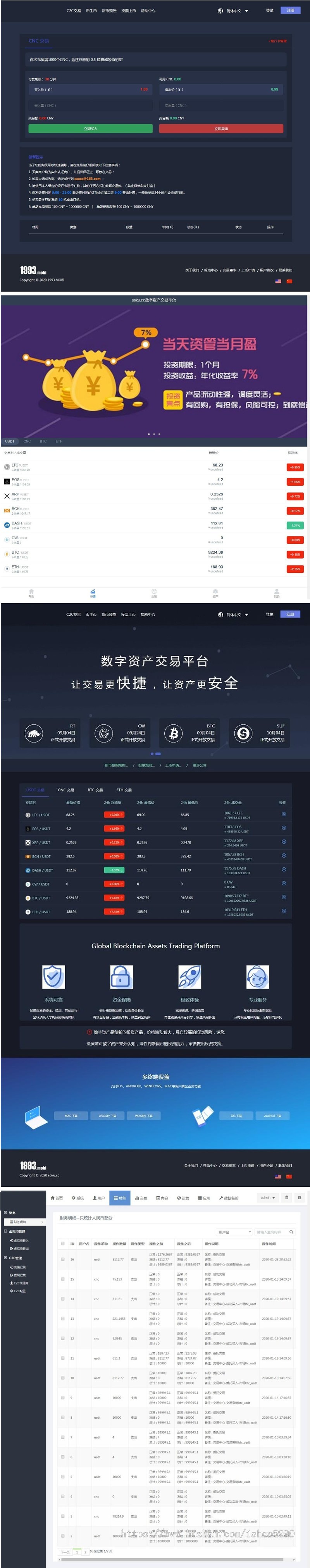 完美运营版 区块链|虚拟交易所|BTC|OTC|币币交易|带充值区