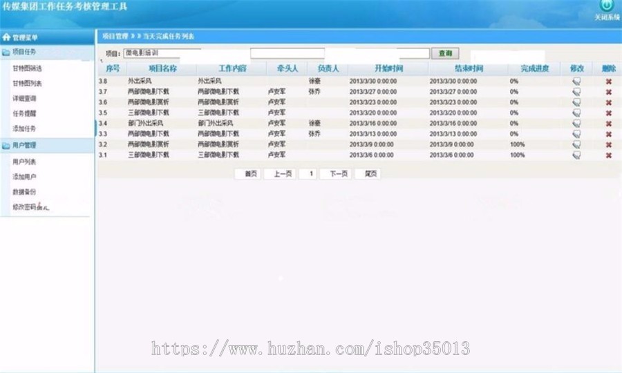 ASP.NET项目进度管理系统源码 C#工作任务考核管理系统源码