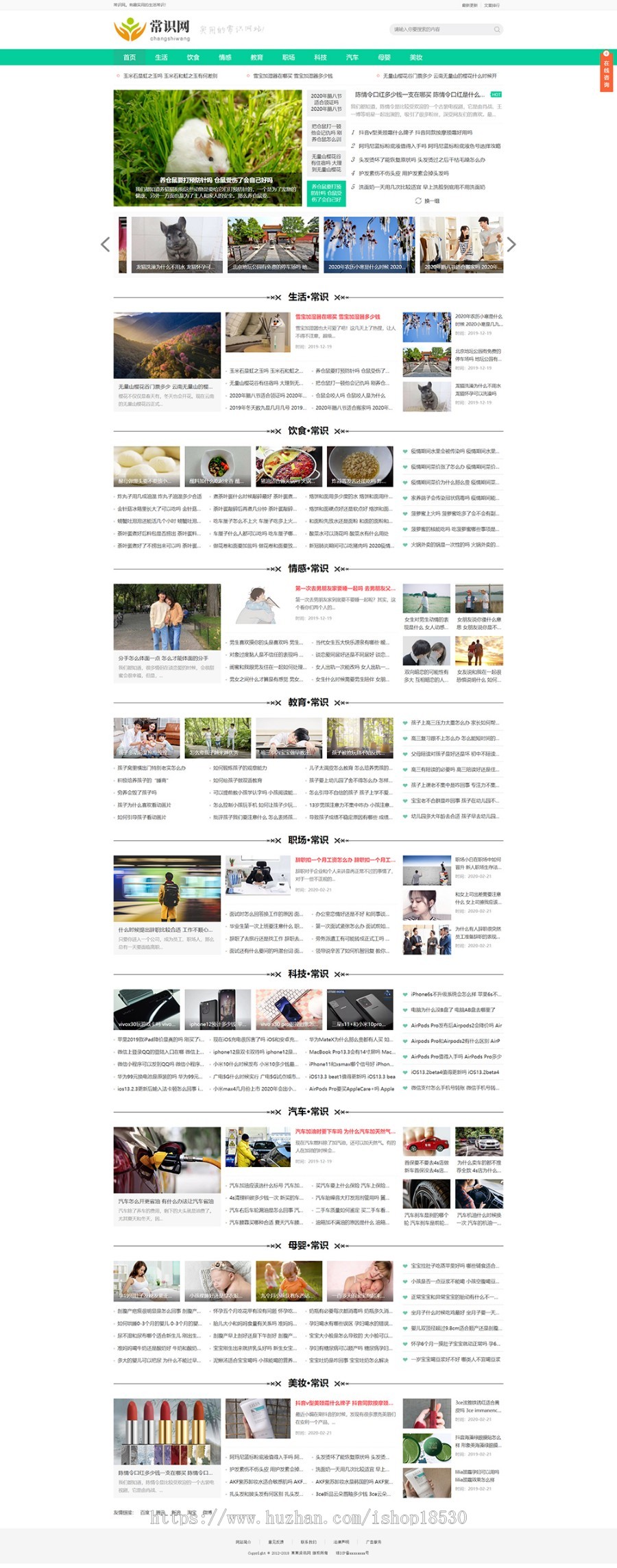 自媒体新闻资讯类网站模板带手机网站【送1个域名商业授权】