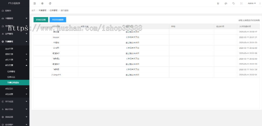 PTCMS小说系统V4.2.8版本，后台自带各种模板，送规则，有详细安装教程