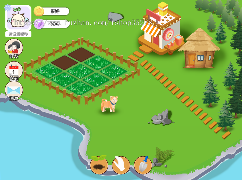 游戏开心农场/牧场/矿场/养殖模拟经营游戏源码，接受定制