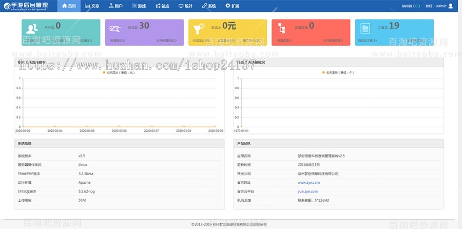 H5游戏联运推广平台源码 PHP手机游戏推广系统网站源码