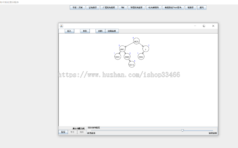 JAVA数据结构算法广度优先搜索平衡二叉数B树哈夫曼树最短路径堆排序冒泡排序
