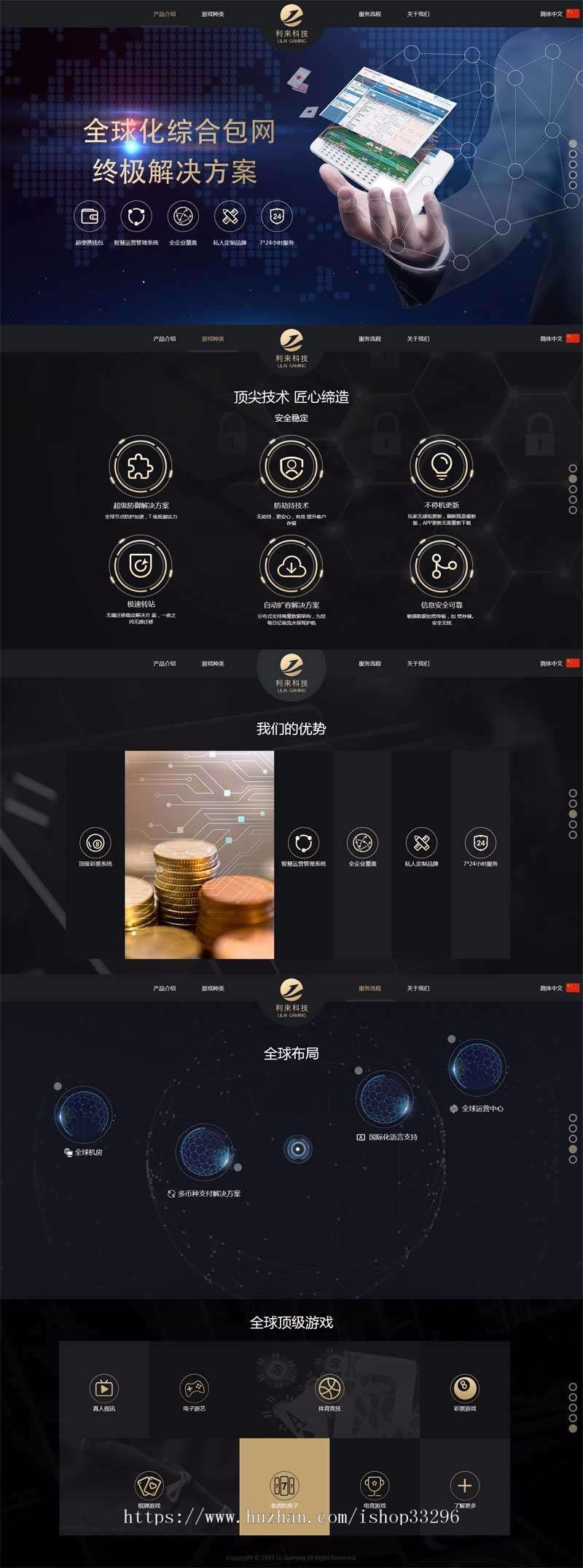 html5智能软件介绍滚屏模板