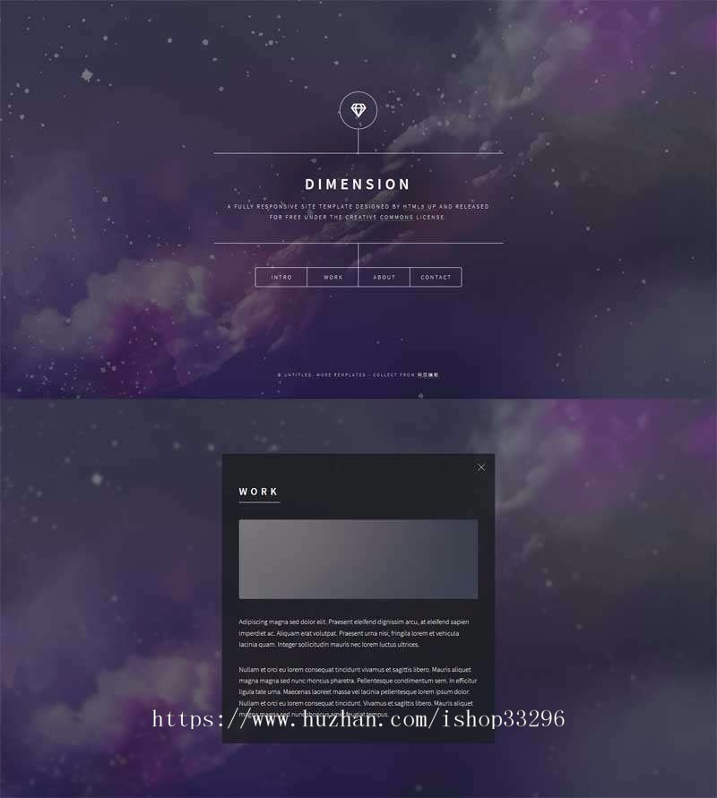 html5响应式个人主页弹窗展示模板