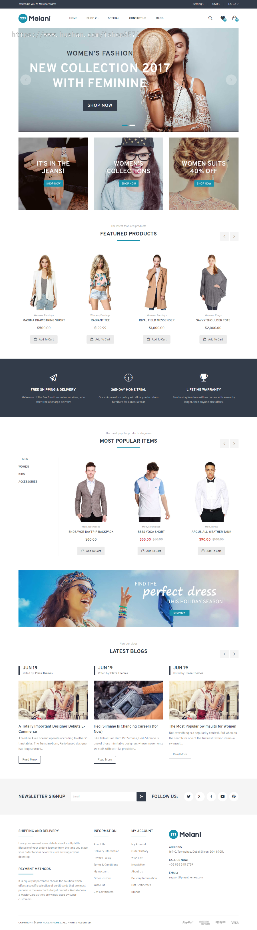 外贸商城模板男装女装国外购物站源码中英后台包安装售后响应式站