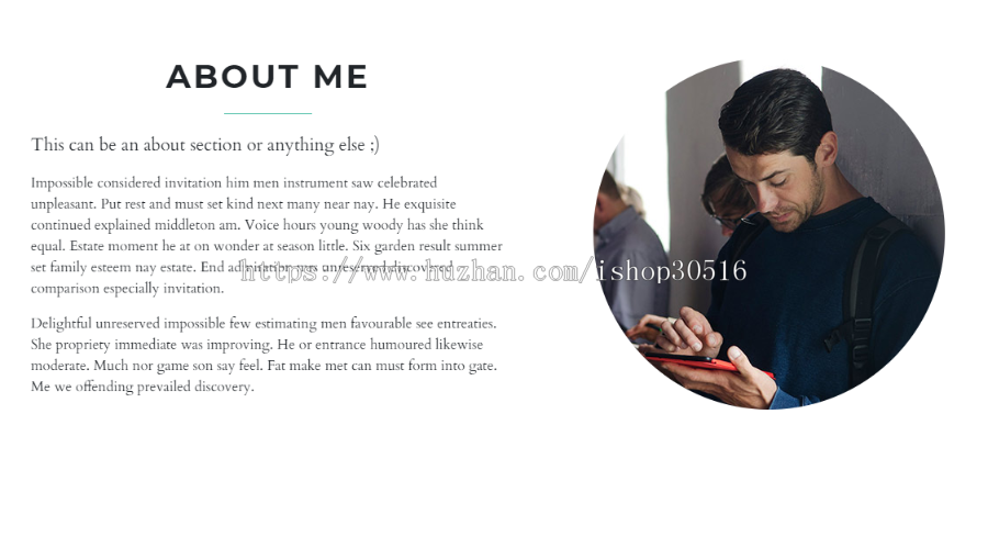 简洁漂亮的个人介绍网站源码