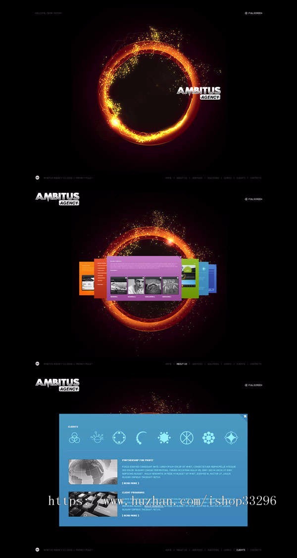 flash设计公司超酷网站全站flash+xml模板