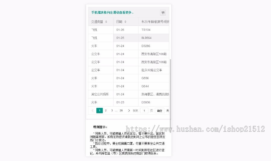 【支持积分抵价】新型肺炎患者同行者查询服务|冠状病毒疫情HTML源码