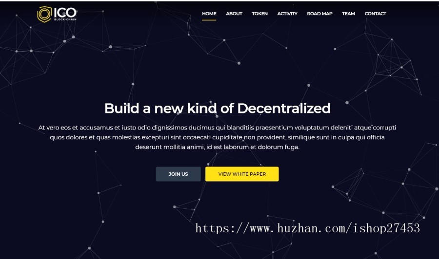 两套炫酷区块链官网|ICO官网|无后台|全开源|手机电脑自适应|可自行添加图片