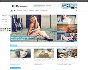 WordPress CMS主题： Newspaper汉化版，手机端自适应 