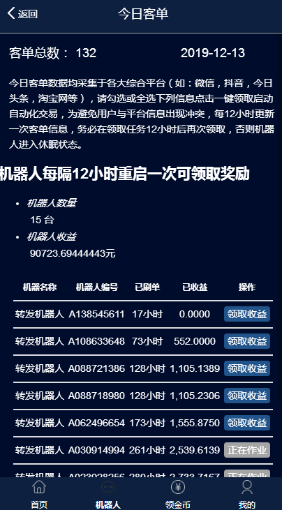 AI机器人合约系统在线挂机赚钱仿云海广告挖矿机器人理财赚钱整合码