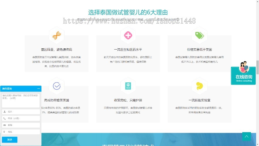 一个专注海外试管婴儿网站 医院网站 美容机构网站 支持SEM和SEO优化