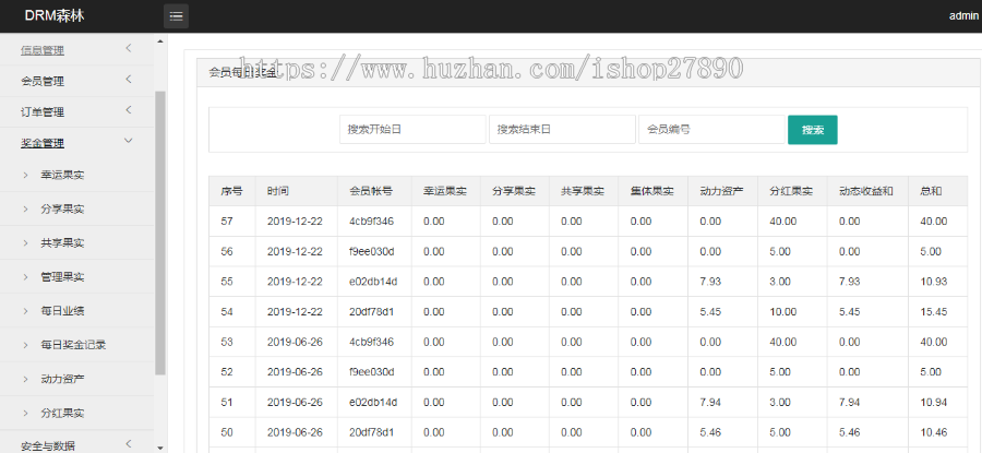 DRM森林/区块链商城/虚拟交易中心/种树/直推/公排/分红/挖矿/金融投资理财赚钱源码 