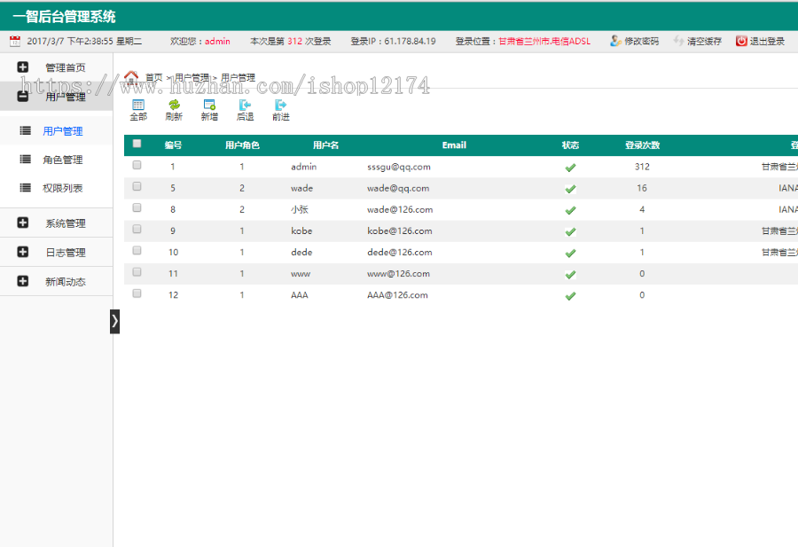 后台管理系统新thinkphp5框架开发 php二次开发源码crm erp 