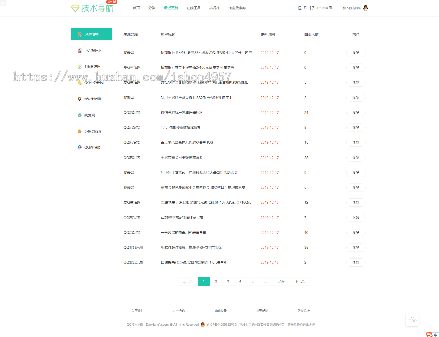 仿技术导航源码带后台/纯净无后门/网址导航技术导航