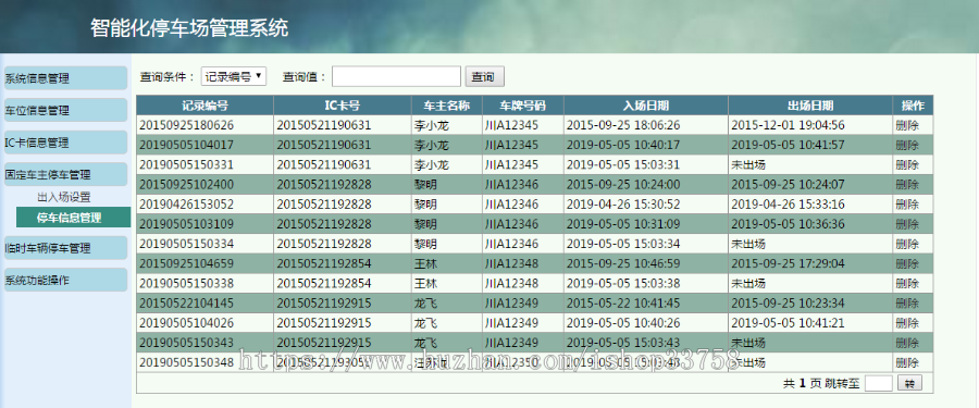 jsp+servlet+mysql实现的小区物业停车场管理系统源码附带视频指导运行教程