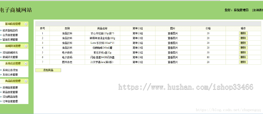 javaweb JAVA JSP购物商城系统源码（电子商务系统）购物系统，电子产品销售系统