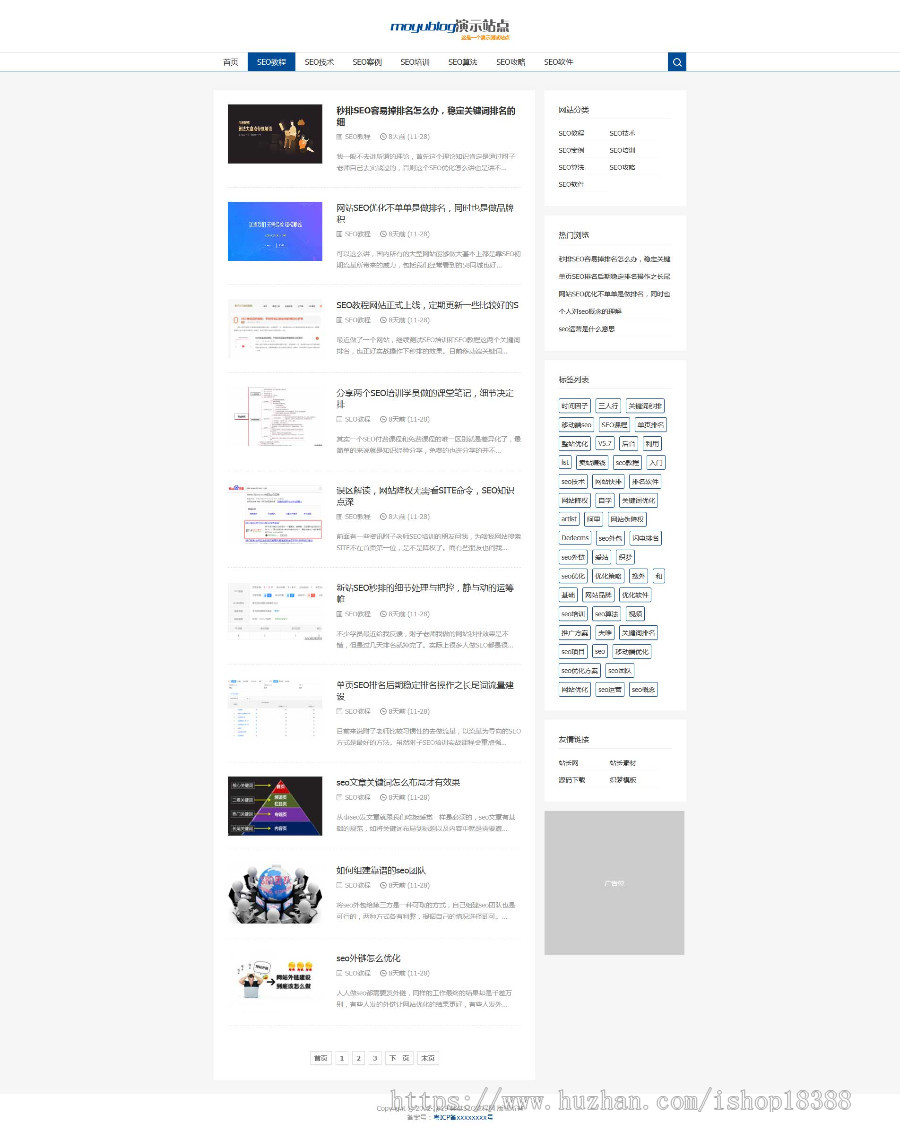 响应式SEO教程资讯类网站织梦模板（自适应手机端） 