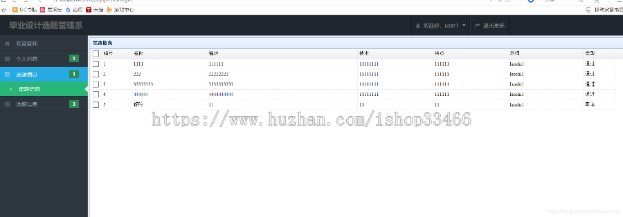 JAVAweb JSP毕业设计选题管理系统毕业设计审核 毕业设计选题系统）毕业设计管理系统 