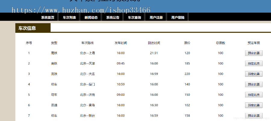 javaweb JAVA JSP火车订票系统（订票系统 jsp火车票预订系统）