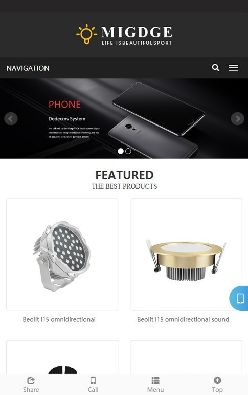 响应式灯具网站源码 灯饰产品英文外贸织梦模板（自适应手机版）