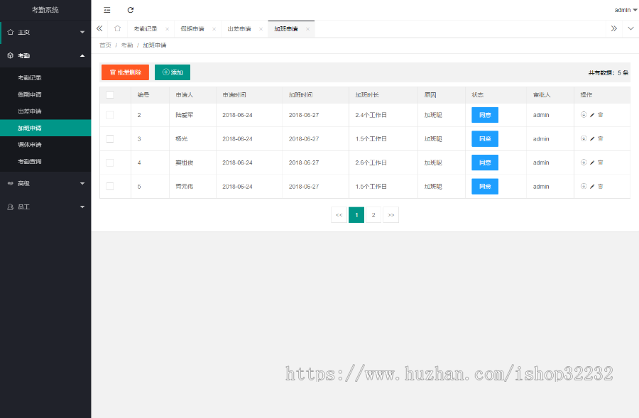 员工出差请假考勤管理系统JSP源码程序设计