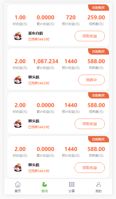 鸡之家鹅之家机器人理财分红发圈赚钱系统